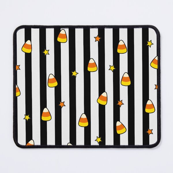 Item preview, Candy Corn Halloween | Black & White Stripes with Orange & Yellow Stars designed and sold by Uniquememorable.