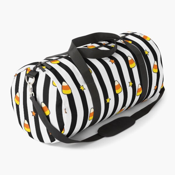 Item preview, Candy Corn Halloween | Black & White Stripes with Orange & Yellow Stars designed and sold by Uniquememorable.