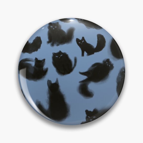Item preview, Black cats against blue background  designed and sold by TNT-Atelier.