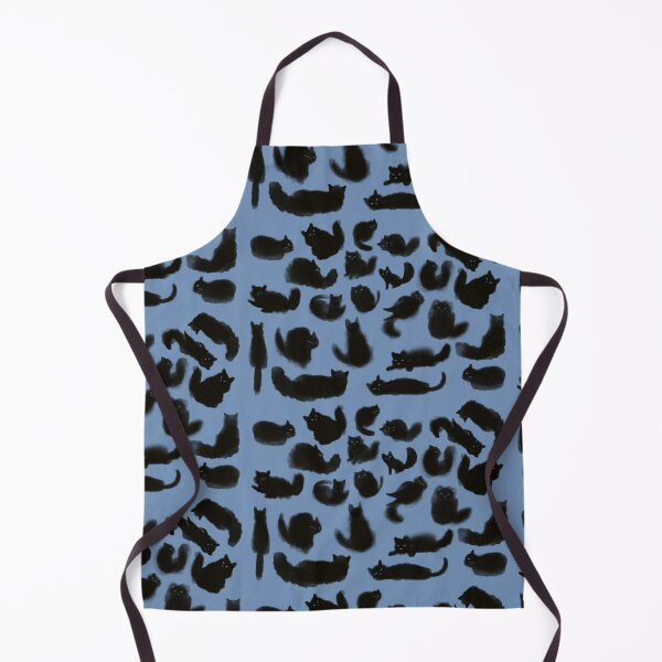 Item preview, Black cats against blue background  designed and sold by TNT-Atelier.