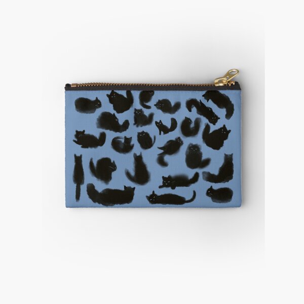 Item preview, Black cats against blue background  designed and sold by TNT-Atelier.