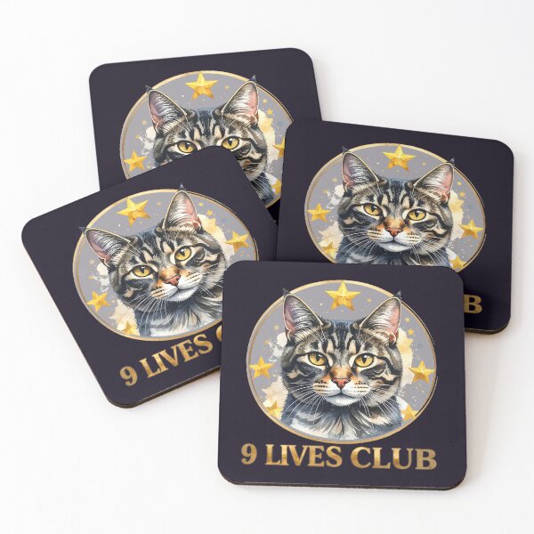 Item preview, The Club of Nine Lives, House Cat with Stars designed and sold by LiskoDesign.