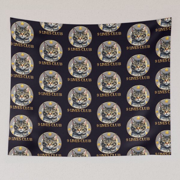 Item preview, The Club of Nine Lives, House Cat with Stars designed and sold by LiskoDesign.
