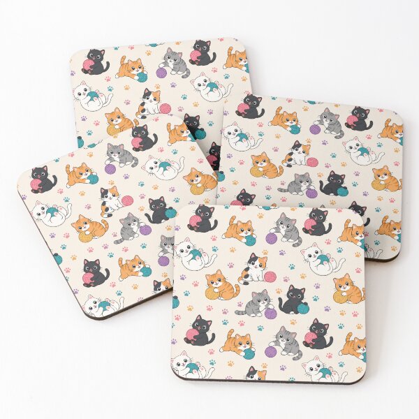 Item preview, Cartoon Kittens with Yarn designed and sold by Kathy Kuczek.