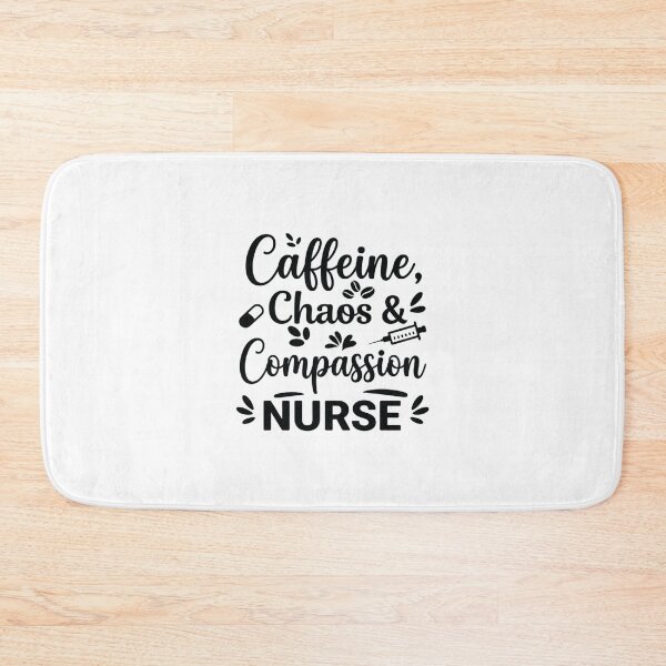 Item preview, Caffeine, Chaos & Compassion, Nurse life designed and sold by CloudyPress.