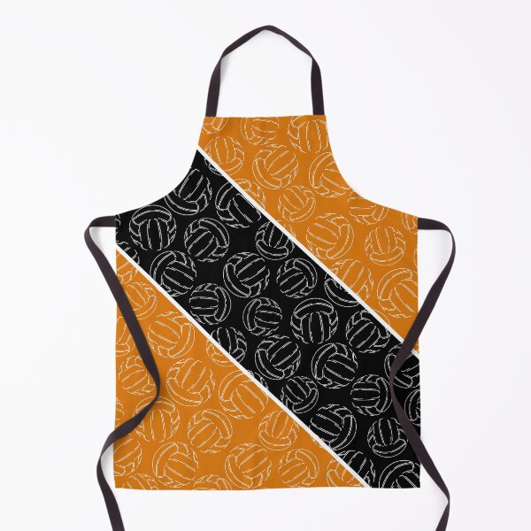 Item preview, Line art volleyballs on angled color blocks - orange & black designed and sold by katzdzynes.