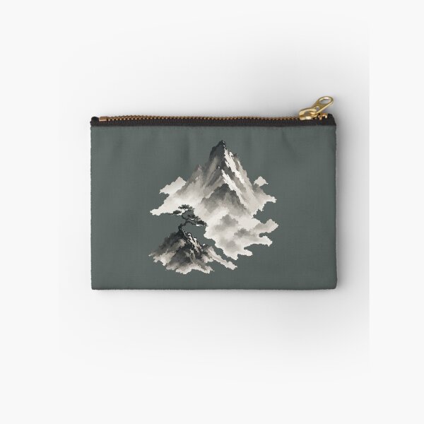 Item preview, Japanese Mountain & Bonsai Landscape Ink Painting designed and sold by SimplePoDesign.