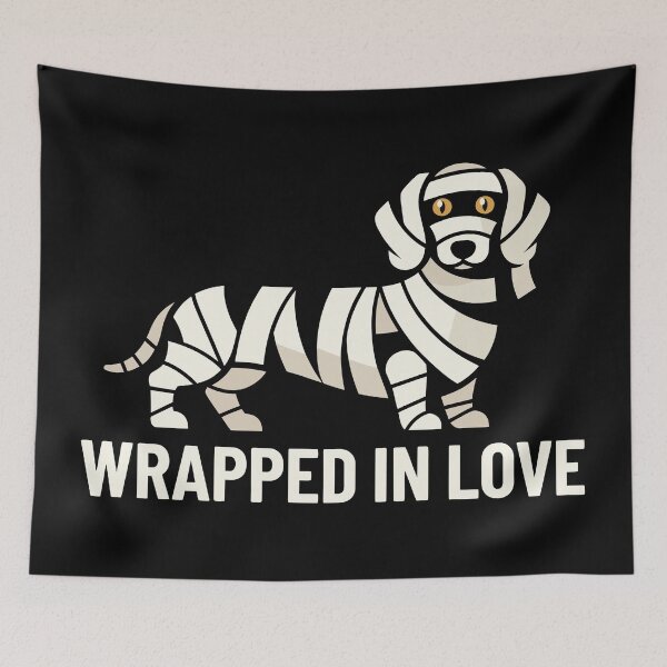 Item preview, Wrapped In Love Mummy Dachshund Flat Design designed and sold by ZUMERI.