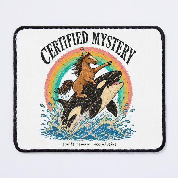 Item preview, Certified Mystery - Party Hat Horse Riding Orca Retro designed and sold by BumbleBloom7.