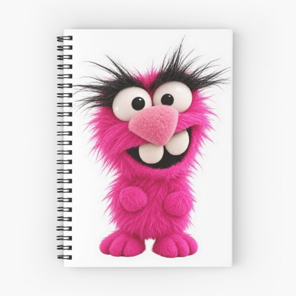 Item preview, Fuzzy Pink Monster Sticker with Big Eyes designed and sold by Snurly.