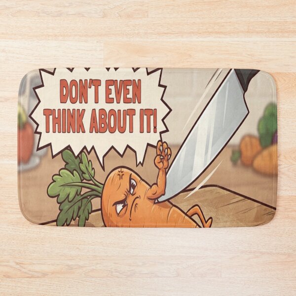 Item preview, Funny Angry Carrot Defending Against Knife designed and sold by AfresStudio.
