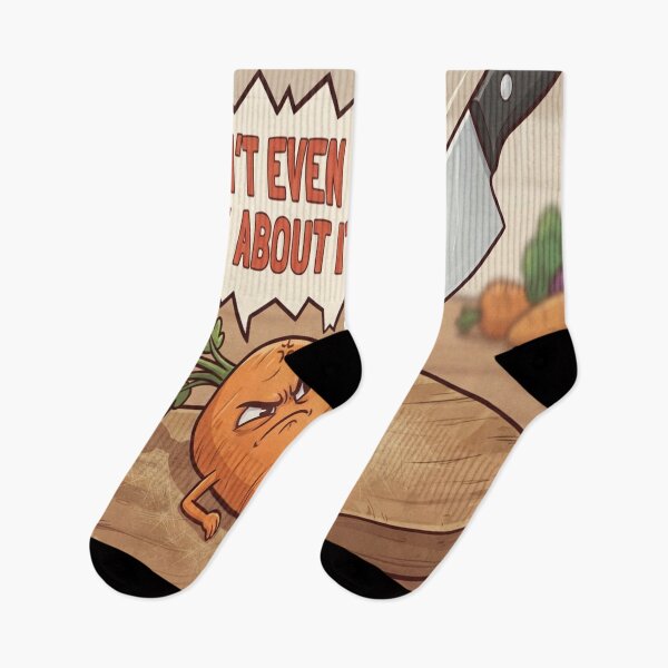 Item preview, Funny Angry Carrot Defending Against Knife designed and sold by AfresStudio.