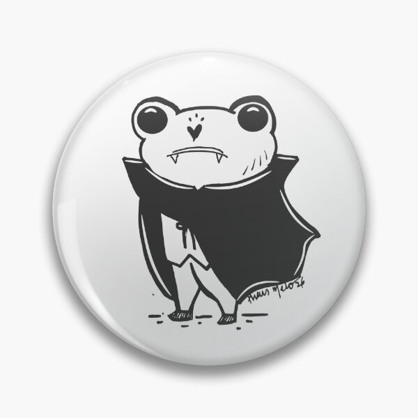 Item preview, Sad Frog Vampire - Cute Spooky Halloween Ink Art designed and sold by ThaisMelo.