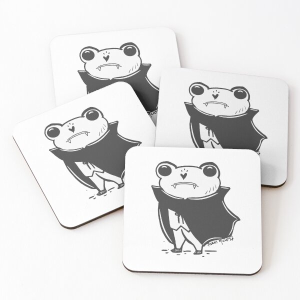 Item preview, Sad Frog Vampire - Cute Spooky Halloween Ink Art designed and sold by ThaisMelo.