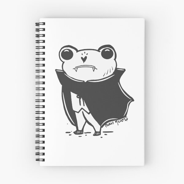 Item preview, Sad Frog Vampire - Cute Spooky Halloween Ink Art designed and sold by ThaisMelo.