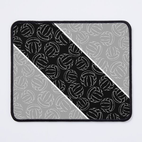 Item preview, Line art volleyballs on angled color blocks - gray & black designed and sold by katzdzynes.