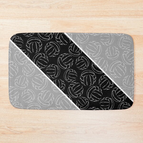 Item preview, Line art volleyballs on angled color blocks - gray & black  designed and sold by katzdzynes.