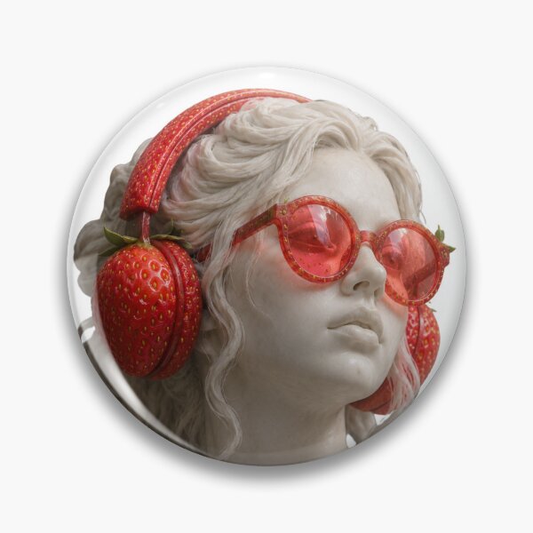 Item preview, Vibrant Strawberry Girl Modern Cyberpunk Strawberry Fruit Aesthetic designed and sold by Sulco Design.