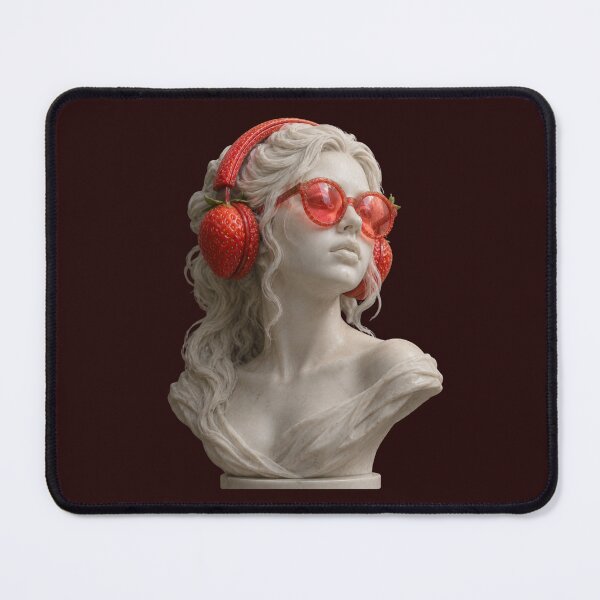 Item preview, Vibrant Strawberry Girl Modern Cyberpunk Strawberry Fruit Aesthetic designed and sold by Sulco Design.