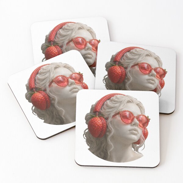 Item preview, Vibrant Strawberry Girl Modern Cyberpunk Strawberry Fruit Aesthetic designed and sold by Sulco Design.