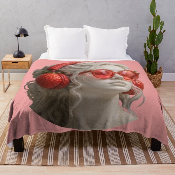 Item preview, Vibrant Strawberry Girl Modern Cyberpunk Strawberry Fruit Aesthetic designed and sold by Sulco Design.