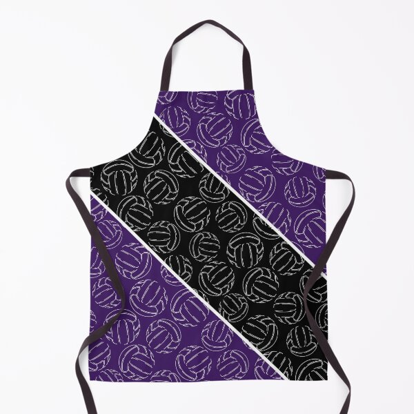Item preview, Line art volleyballs on angled color blocks - purple & black designed and sold by katzdzynes.