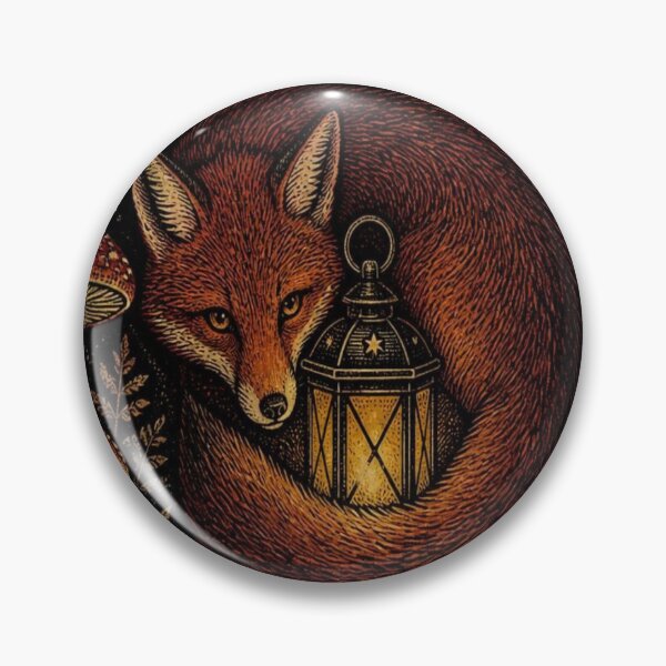 Item preview, The Wanderer Fox Tarot Card Woodcut designed and sold by creativerooney.