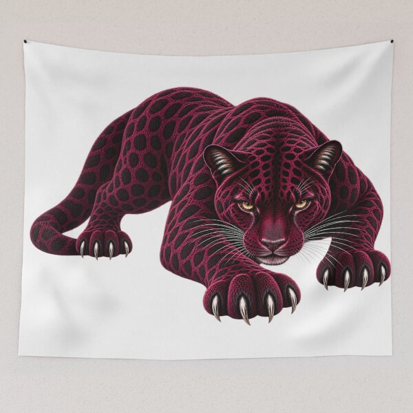 Item preview, Burgundy Stalking Panther designed and sold by LiMarchee.