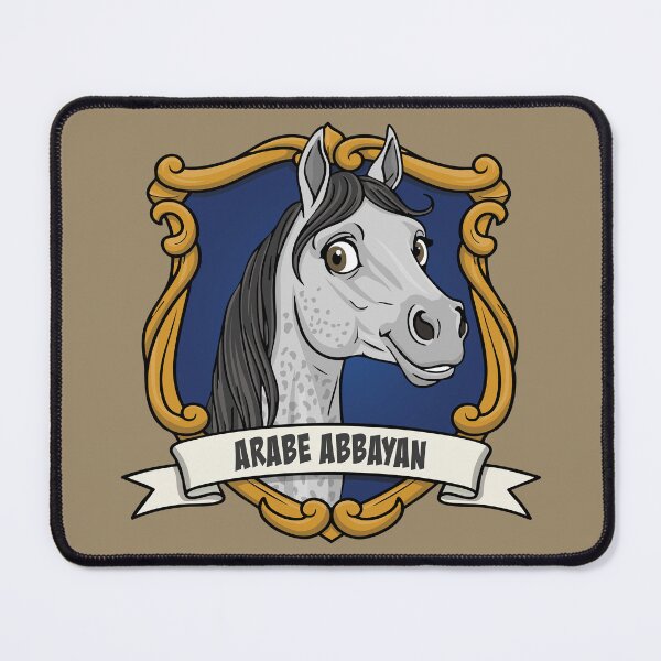 Item preview, The caricature of the Abbayan Arabian horse in a coat of arms designed and sold by Cheval-de-coeur.