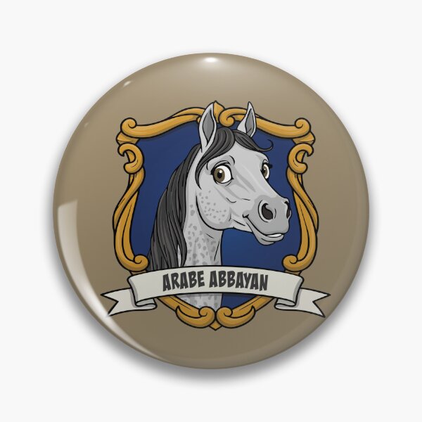 Item preview, The caricature of the Abbayan Arabian horse in a coat of arms designed and sold by Cheval-de-coeur.