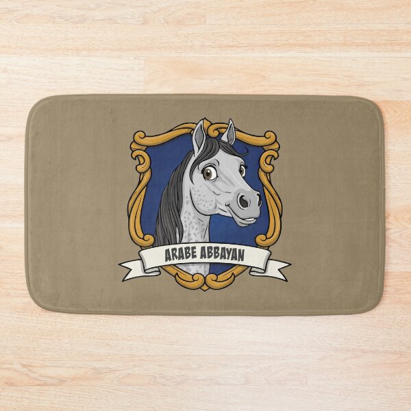 Item preview, The caricature of the Abbayan Arabian horse in a coat of arms designed and sold by Cheval-de-coeur.
