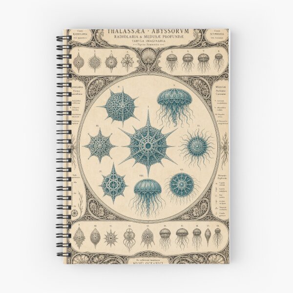Item preview, Thalassaea Abyssorum — Vintage Deep Sea Radiolaria & Jellyfish Specimen Chart designed and sold by tonyram4219.