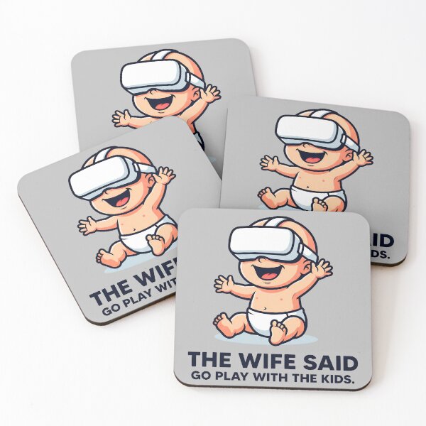 Item preview, Wife Said Go Play With The Kids Baby with VR Headset designed and sold by ThreadRiotTees.