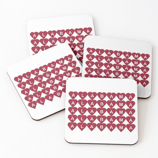 Item preview, Cute Alabama Pride Maroon Red Heart Design designed and sold by ValeriesGallery.
