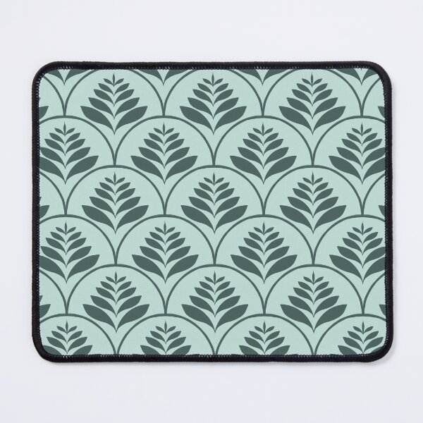 Item preview, Botanical Art Deco pattern in mint & petrol – Geometric leaves designed and sold by soulthreads.pattern.