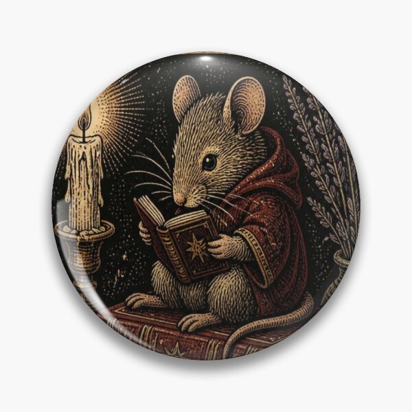 Item preview, The Student Mouse Tarot Card Woodcut designed and sold by creativerooney.