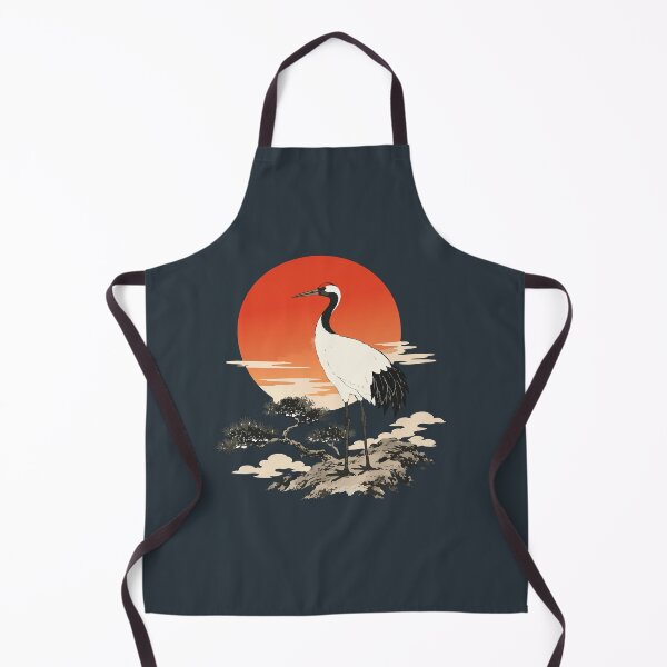 Item preview, Japanese Red-Crowned Crane with Pine and Red Sun designed and sold by SimplePoDesign.