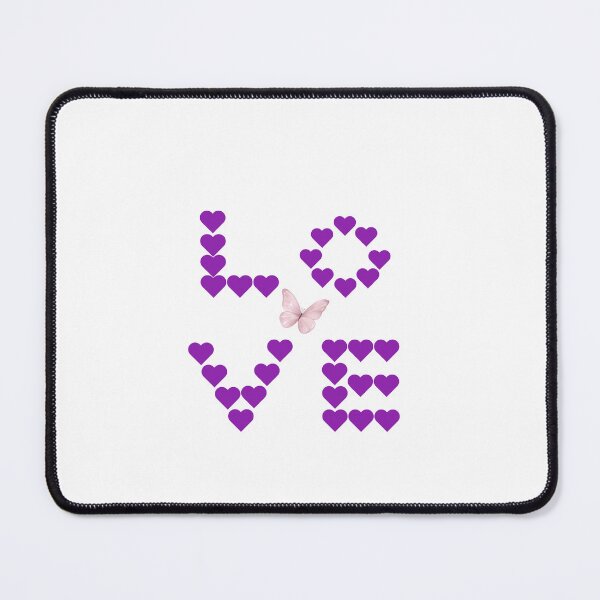 Item preview, Purple Hearts Love with Butterfly designed and sold by MissLotusStudio.