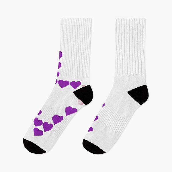 Item preview, Purple Hearts Love with Butterfly designed and sold by MissLotusStudio.