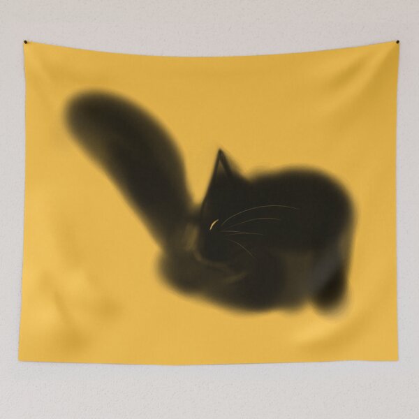 Item preview, Cat grooming against orange background  designed and sold by TNT-Atelier.