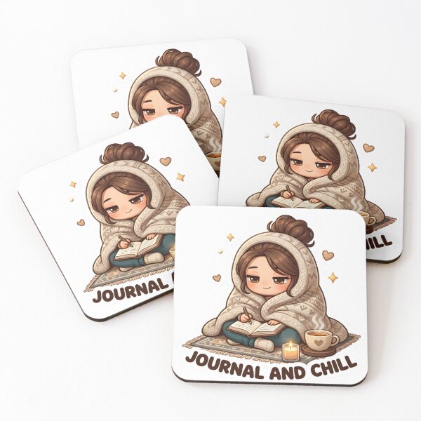 Item preview, Journal And Chill Cozy Sticker designed and sold by CozyMugArt.