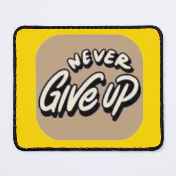 Item preview, Never Give Up Warm Tan Cursive Quote Sticker designed and sold by Scro-Ciob-Shop.