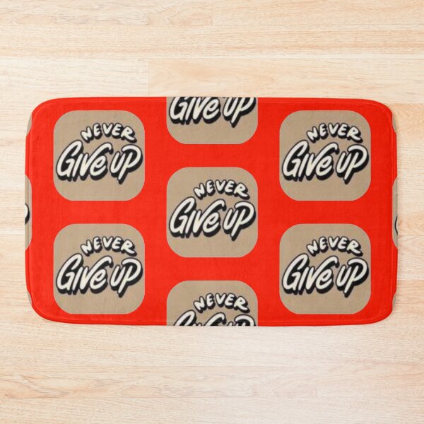 Item preview, Never Give Up Warm Tan Cursive Quote Sticker designed and sold by Scro-Ciob-Shop.