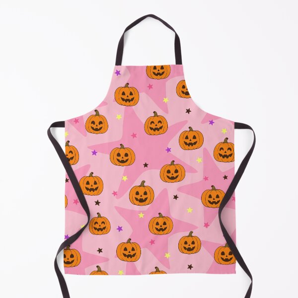 Item preview, Cute Smiling Pumpkins Halloween | Pink Purple Stars & Fun Pumpkin Pattern designed and sold by Uniquememorable.