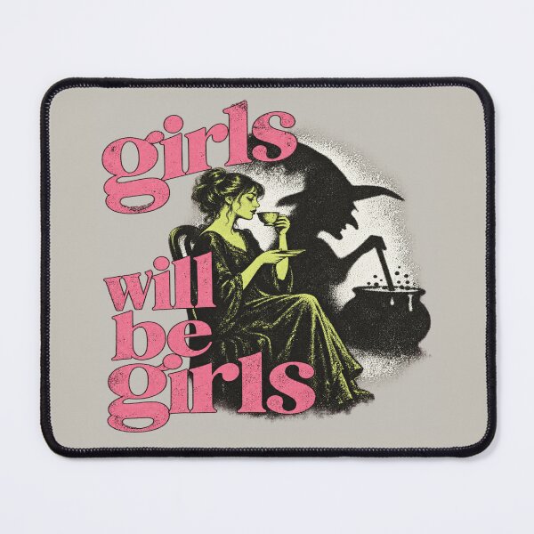 Item preview, Witchy Tea Girl With Cauldron Shadow designed and sold by POD DYNASTY | Original Print On Demand T-Shirt Graphics.