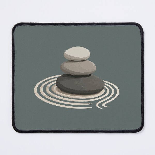 Item preview, Zen Stacked Stones in a Japanese Rock Garden designed and sold by SimplePoDesign.