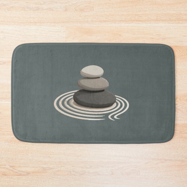 Item preview, Zen Stacked Stones in a Japanese Rock Garden designed and sold by SimplePoDesign.
