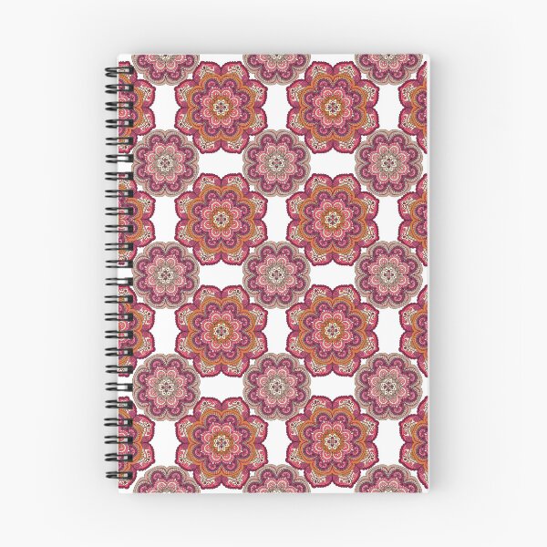 Item preview, Boho Floral Mandala Pattern – Pink & Coral Ornamental Folk Art designed and sold by Mousy17.