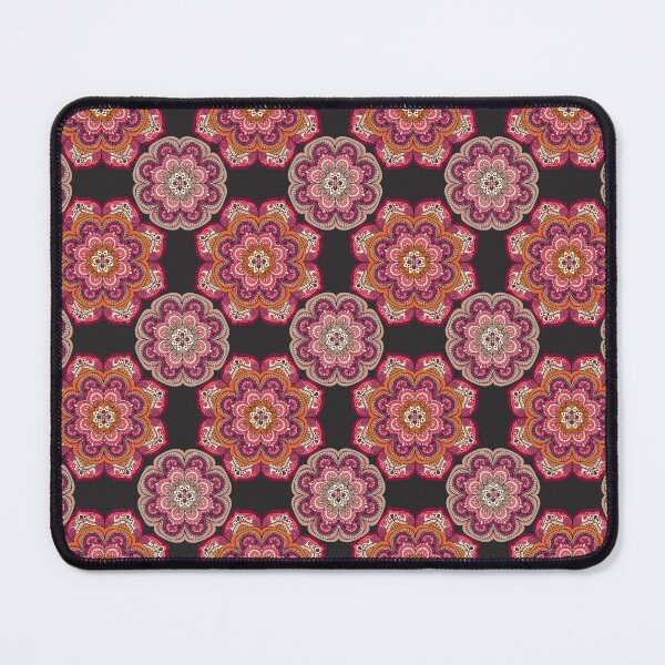 Item preview, Boho Floral Mandala Pattern – Pink & Coral Ornamental Folk Art designed and sold by Mousy17.