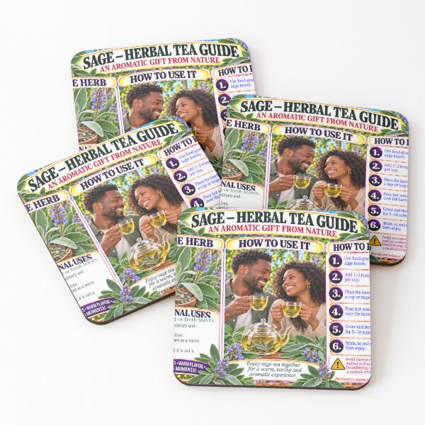 Item preview, Sage Herbal Tea Preparation Guide designed and sold by New Wave Artworks & Odds &Ends.
